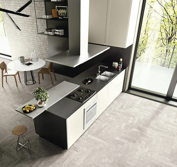 Pescara Travertine Silver Italian Porcelain