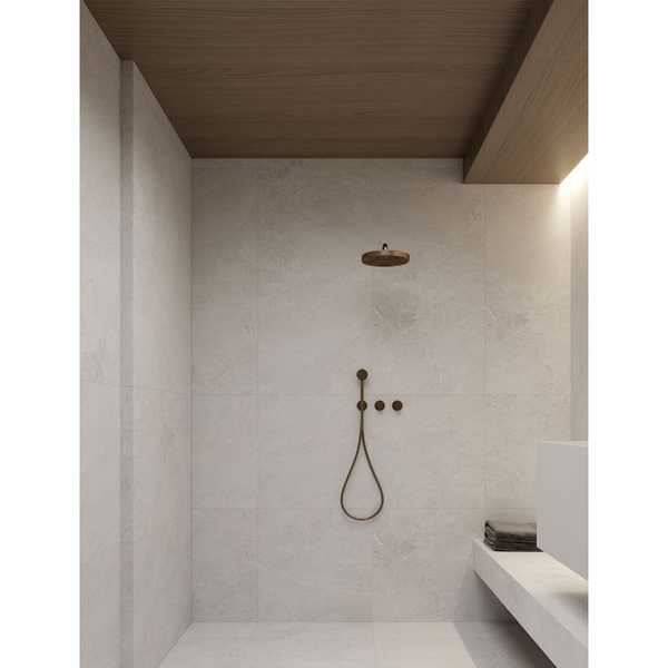 Rhyven White Limestone Porcelain - Stone and Tile Projects 