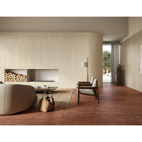 La Muralla Rouge Travertine Veincut Porcelain - Stone and Tile Projects 