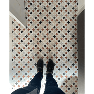 Sassari Calacatta Jolly Marble Mosaic - Stone and Tile Projects 