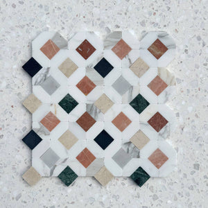 Sassari Calacatta Jolly Marble Mosaic - Stone and Tile Projects 