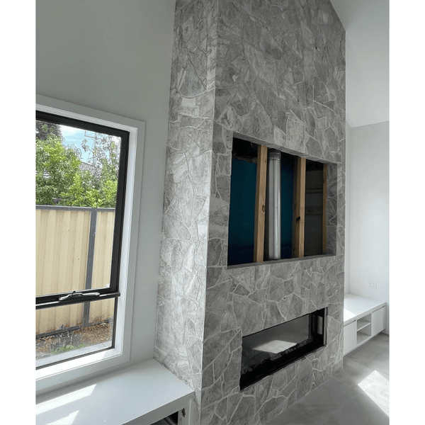 Silver Tumbled Travertine - Stone and Tile Projects 
