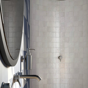 Bianco Zellige Moroccan Porcelain 100x100 - Stone and Tile Projects 