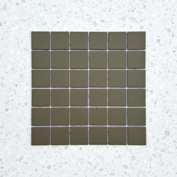 Cagliari Khaki Fusion Full Bodied Porcelain Mosaic