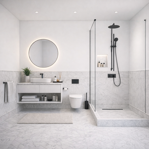 Carrara Bianco Chevron Mosaic - Stone and Tile Projects 