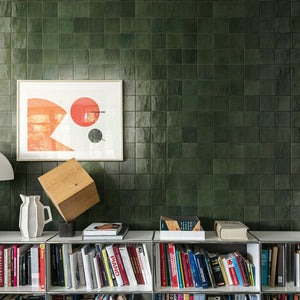 Green Night Zellige Moroccan Porcelain 100x100 - Stone and Tile Projects 