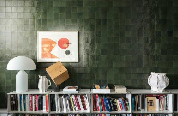 Green Night Zellige Moroccan Porcelain 100x100 - Stone and Tile Projects 