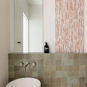 Kit Kat Norwegian Pink Finger Mosaic 148x15 - Stone and Tile Projects 