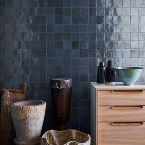 Midnight Blue Zellige Moroccan Porcelain 100x100 - Stone and Tile Projects 