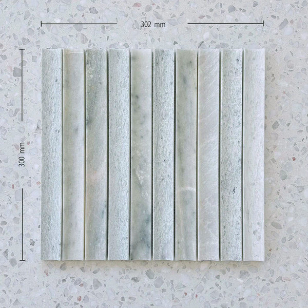 Paradiso Green Concave Jumbo Mosaic - Stone and Tile Projects 