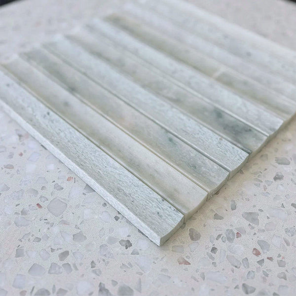 Paradiso Green Concave Jumbo Mosaic - Stone and Tile Projects 