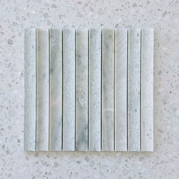 Paradiso Green Concave Jumbo Mosaic - Stone and Tile Projects 