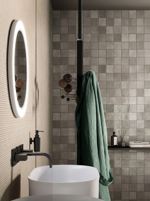 Titanio Zellige Moroccan Porcelain 100x100 - Stone and Tile Projects 
