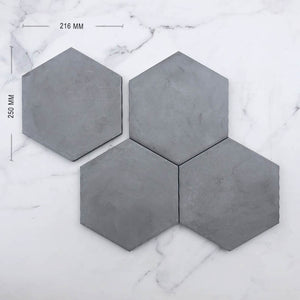 Antracite Italain Hexagon Porcelain Dimension