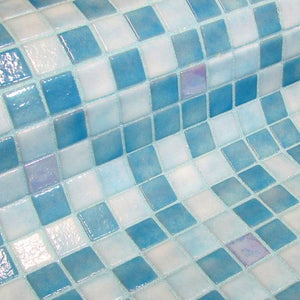 Fosfo Aquila Glass Mosaic Pool Tile - Stone and Tile Projects 