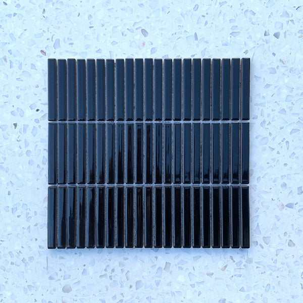 Black Stix Porcelain Mosaic 92x12