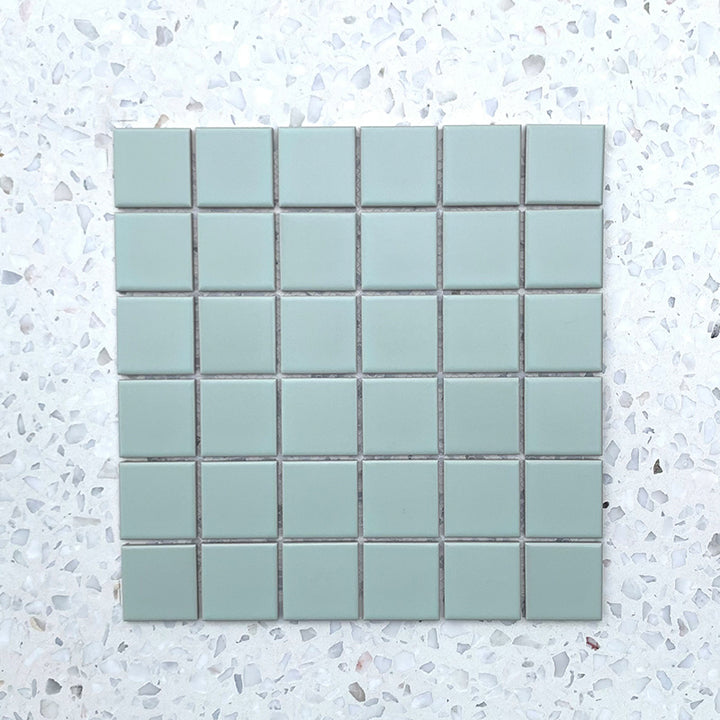 Pastel Jade Porcelain Mosaic