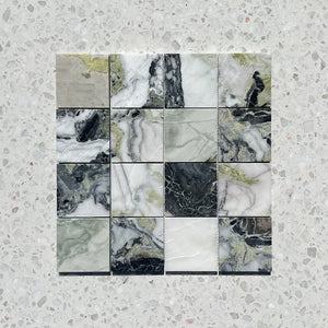 Calacatta Ice Jade Marble Mosaic 75x75