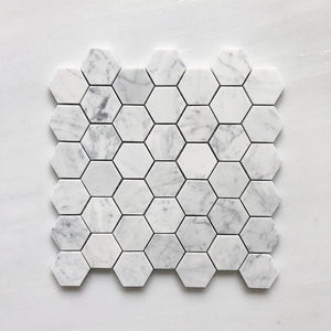 CARRARA BIANCO HEXAGON 48 DIA