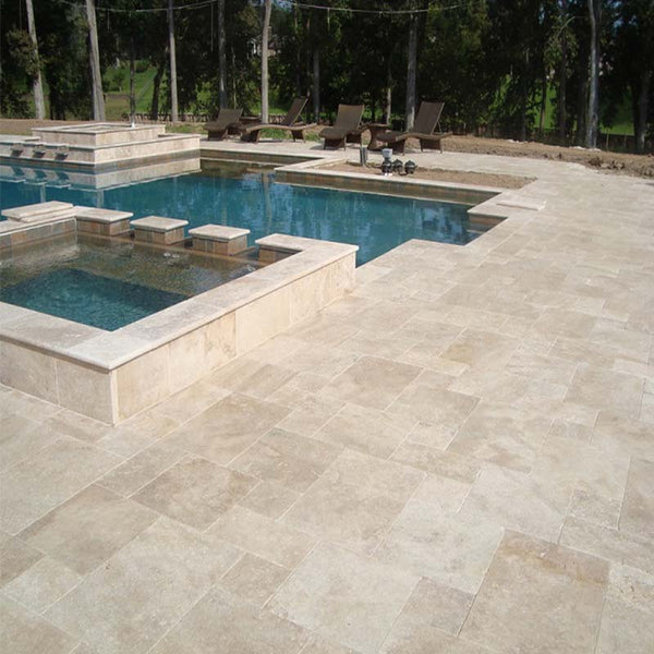 CLASSIC TUMBLED TRAVERTINE PROJECT PHOTO