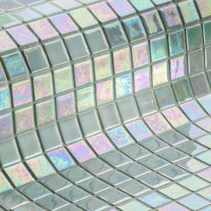 Iris Perla Glass Mosaic Pool Tile - Stone and Tile Projects 
