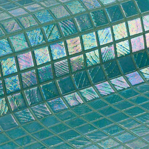 Iruzu Lave Mid Green Pool Tile - Stone and Tile Projects 