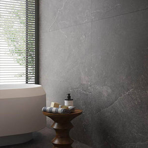 Cotto D'este Charcoal Italian Porcelain - Stone and Tile Projects 