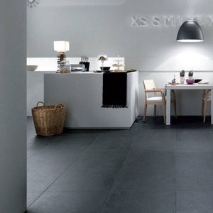Calcestruzzo Black Italian Porcelain - Stone and Tile Projects 