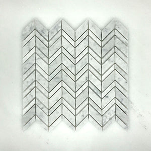 Carrara Bianco Chevron