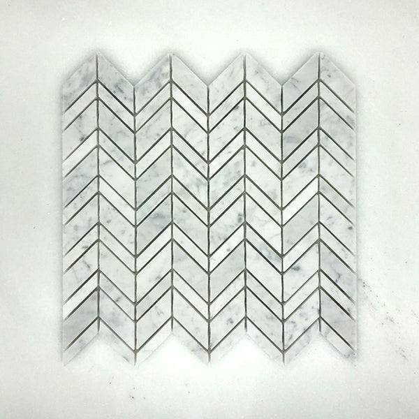 Carrara Bianco Chevron