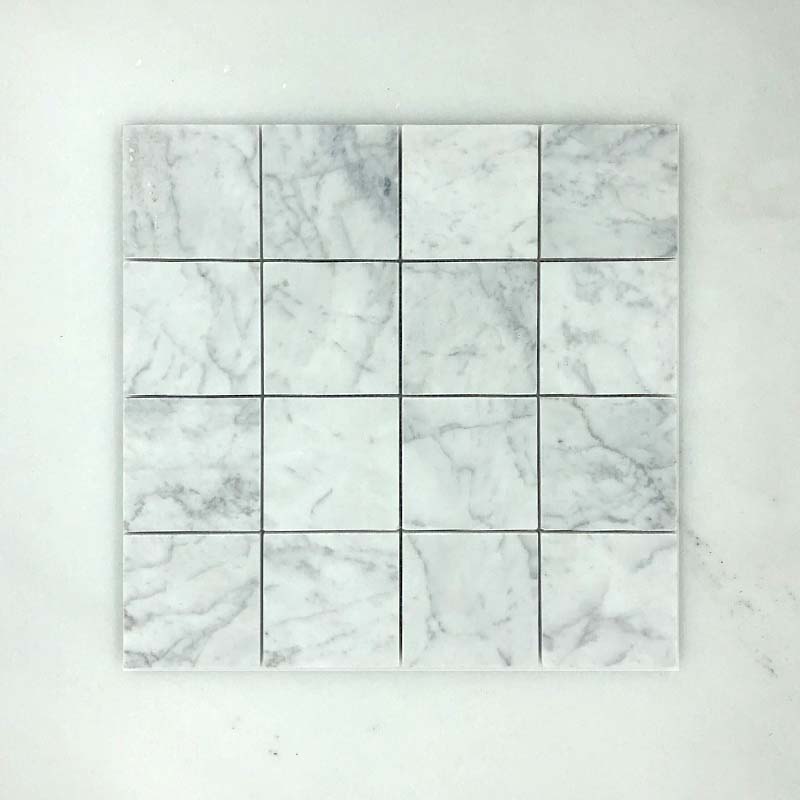 Carrara Bianco Mosaic 75x75