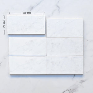 Carrara Bianco Subway Porcelain 200x100 Dimension