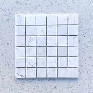 Carrara Bianco Stacked Mosaic