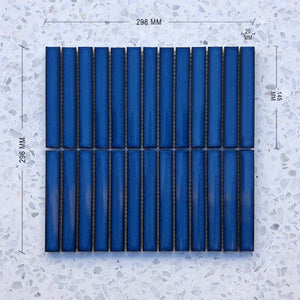 Kit Kat Cobalt Blue Concave Mosaic 145x20