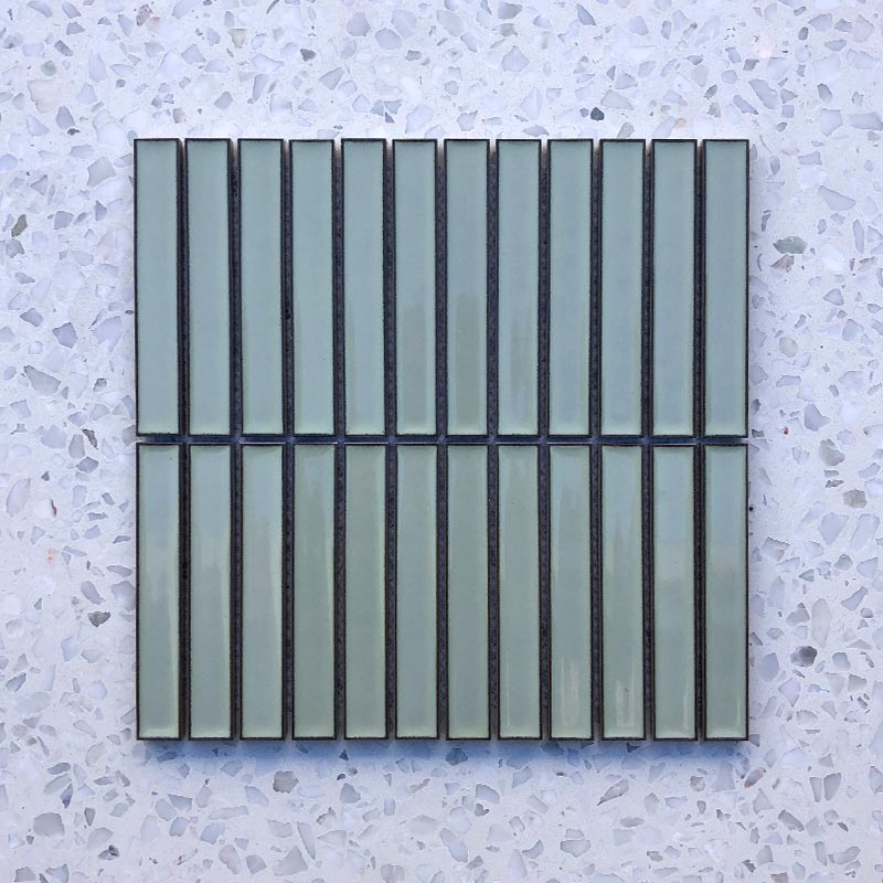 Kit Kat Green Sage Concave Mosaic 145x20