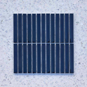 Kit Kat Midnight Blue Concave Mosaic 145x20 - Stone and Tile Projects 