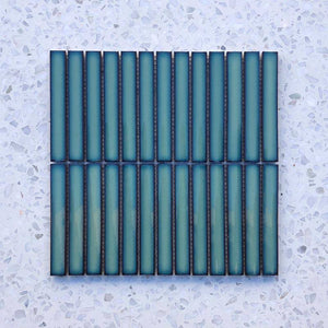 Kit Kat Mint Concave Mosaic 145x20 - Stone and Tile Projects 