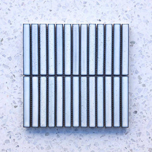 Kit Kat Snow White Concave Mosaic 145x20 - Stone and Tile Projects 
