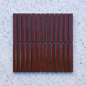 Kit Kat Terracotta Concave Mosaic 145x20 - Stone and Tile Projects 