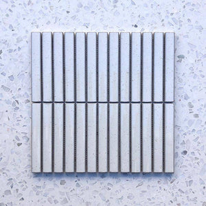 Kit Kat Warm White Concave Mosaic 145x20 - Stone and Tile Projects 