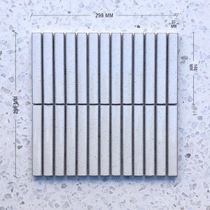 Kit Kat Warm White Concave Mosaic 145x20