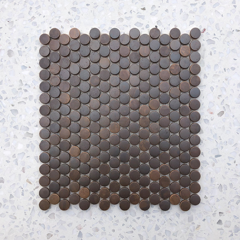 Copper Deluxe Penny Round Mosaic