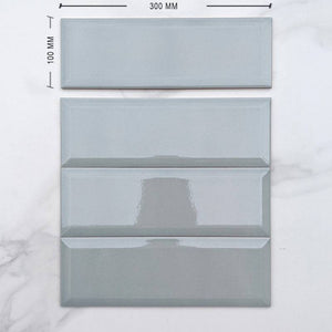Craquele Aqua Marina Bevelled Spanish Subway Ceramic 300x100 - Stone and Tile Projects 
