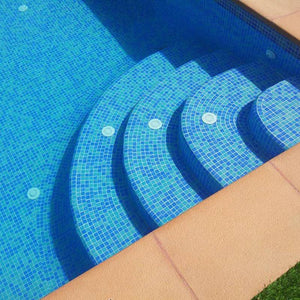 Deco-Mix 25004-B Glass Mosaic Pool Tile - Stone and Tile Projects 