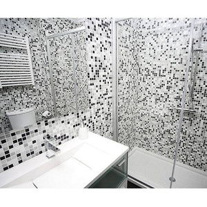 Deco-Mix 25008-D Glass Mosaic Pool Tile - Stone and Tile Projects 