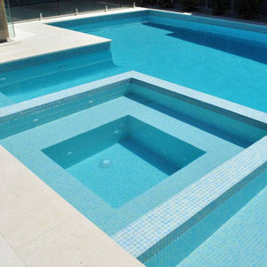 Deco-Mix 2518-B Glass Mosaic Pool Tile - Stone and Tile Projects 