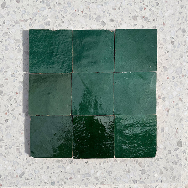 Morocco Emerald Handmade Zellige 100x100