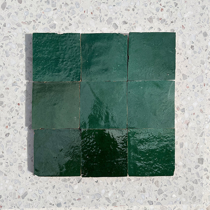 Morocco Emerald Handmade Zellige 100x100