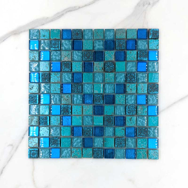 Exotic Aquamarine Mosaic