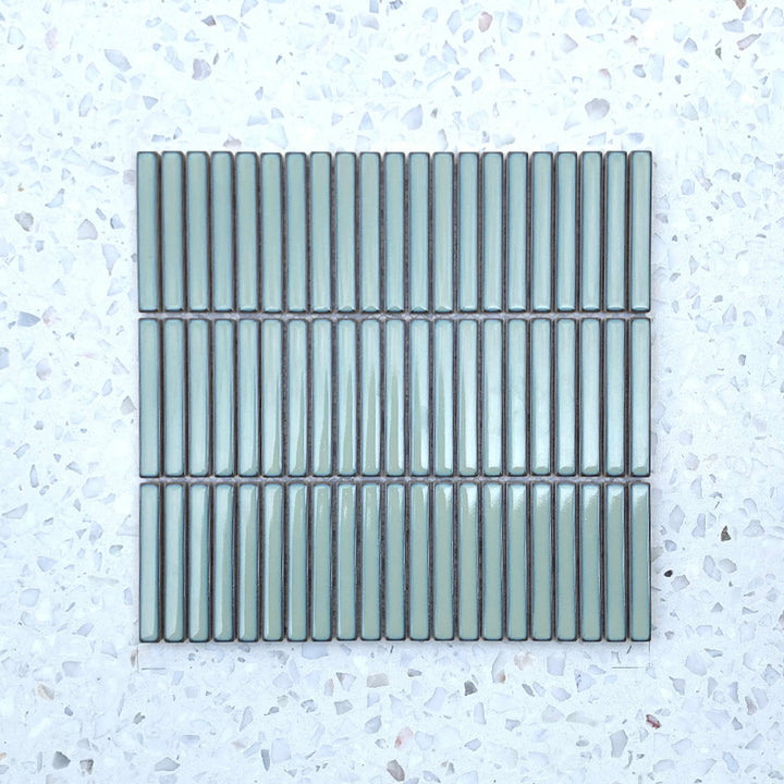 Fern Green Stix Porcelain Mosaic 92x12